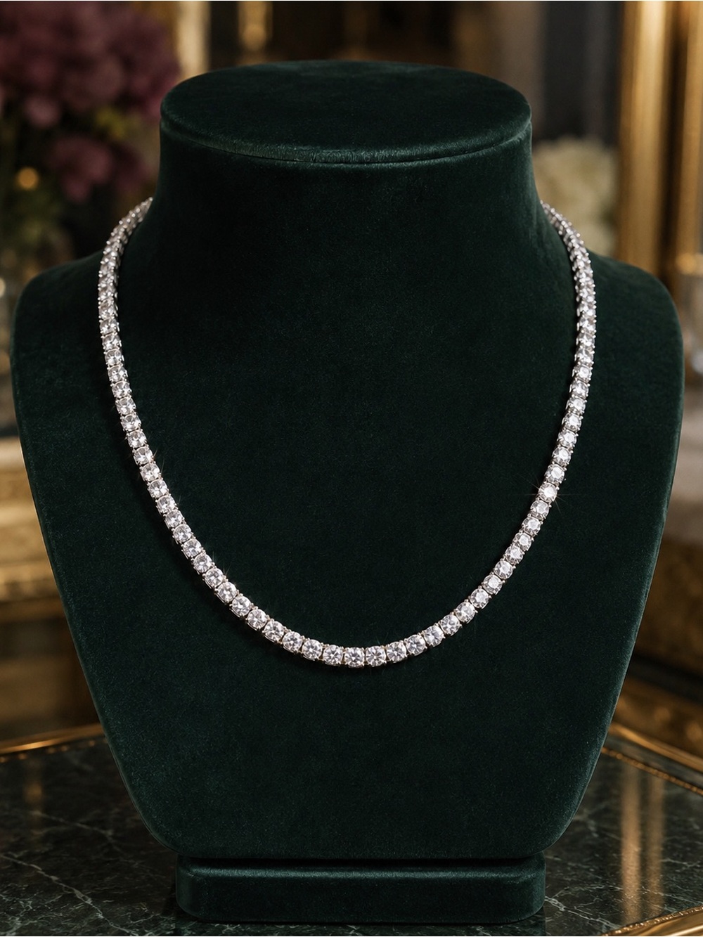 18k 35ct Tennis Necklace